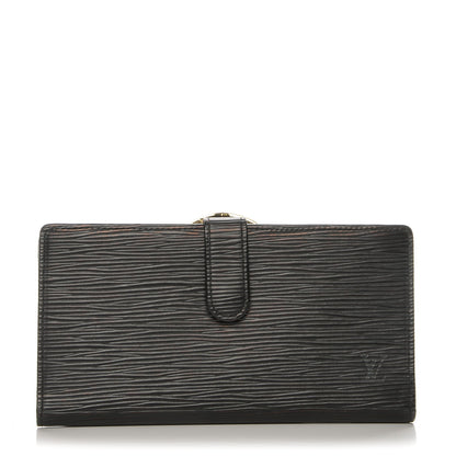 Louis Vuitton Epi Viennois Continental French Purse Wallet Black 1 of 6