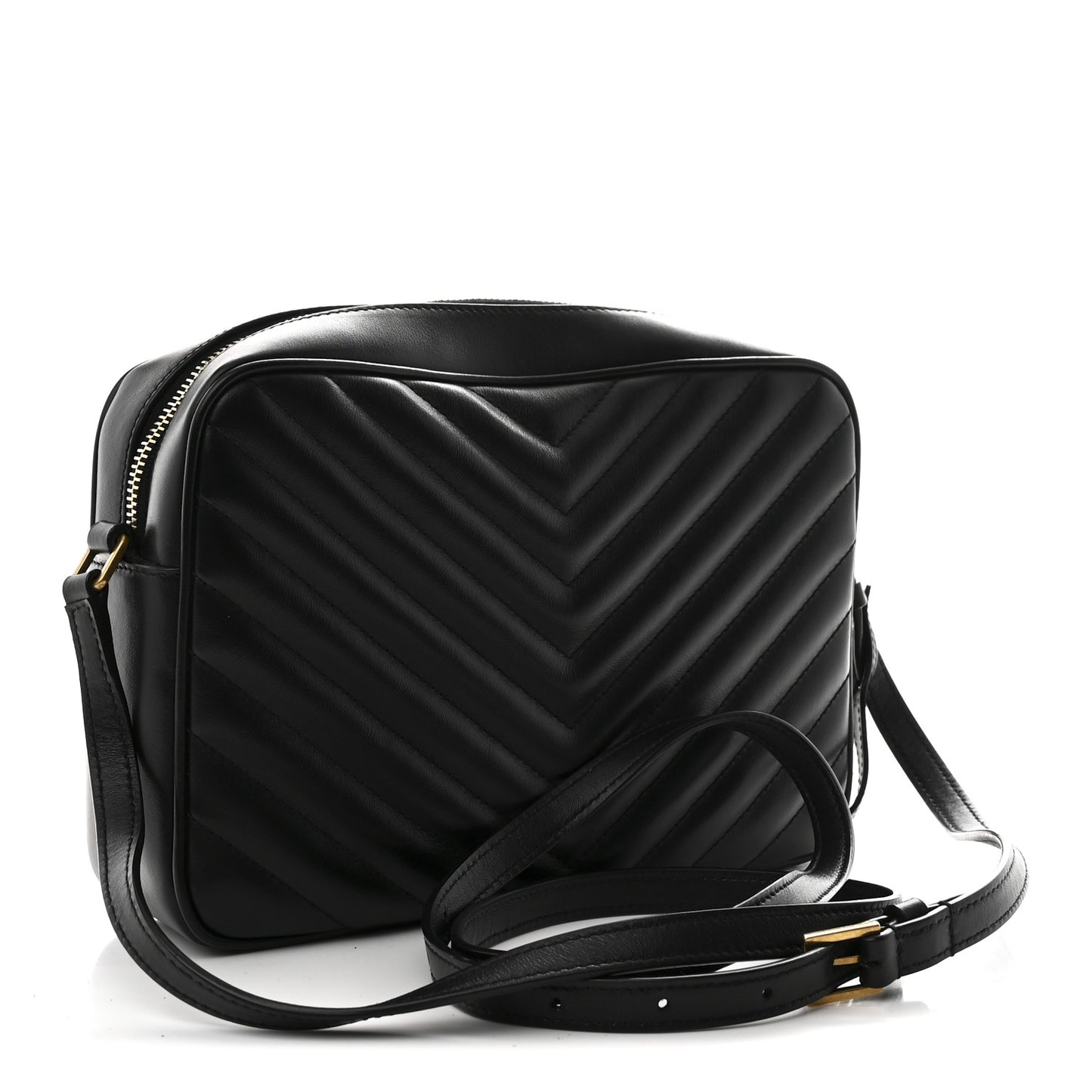 Calfskin Matelasse Monogram Lou Camera Bag Black