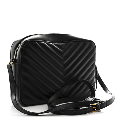 Saint Laurent Calfskin Matelasse Monogram Lou Camera Bag Black 3 of 10