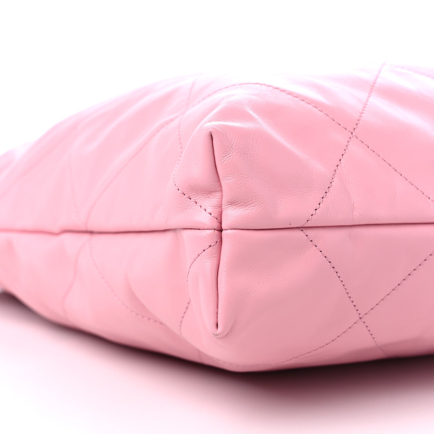 Chanel Shiny Calfskin Quilted Chanel 22 Drawstring Bag Light Pink 9 of 11
