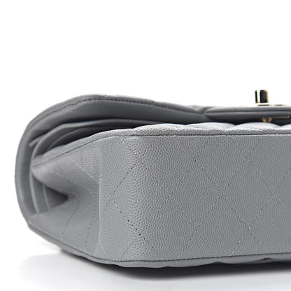 Chanel Caviar Quilted Small Double Flap Grey 9 of 11