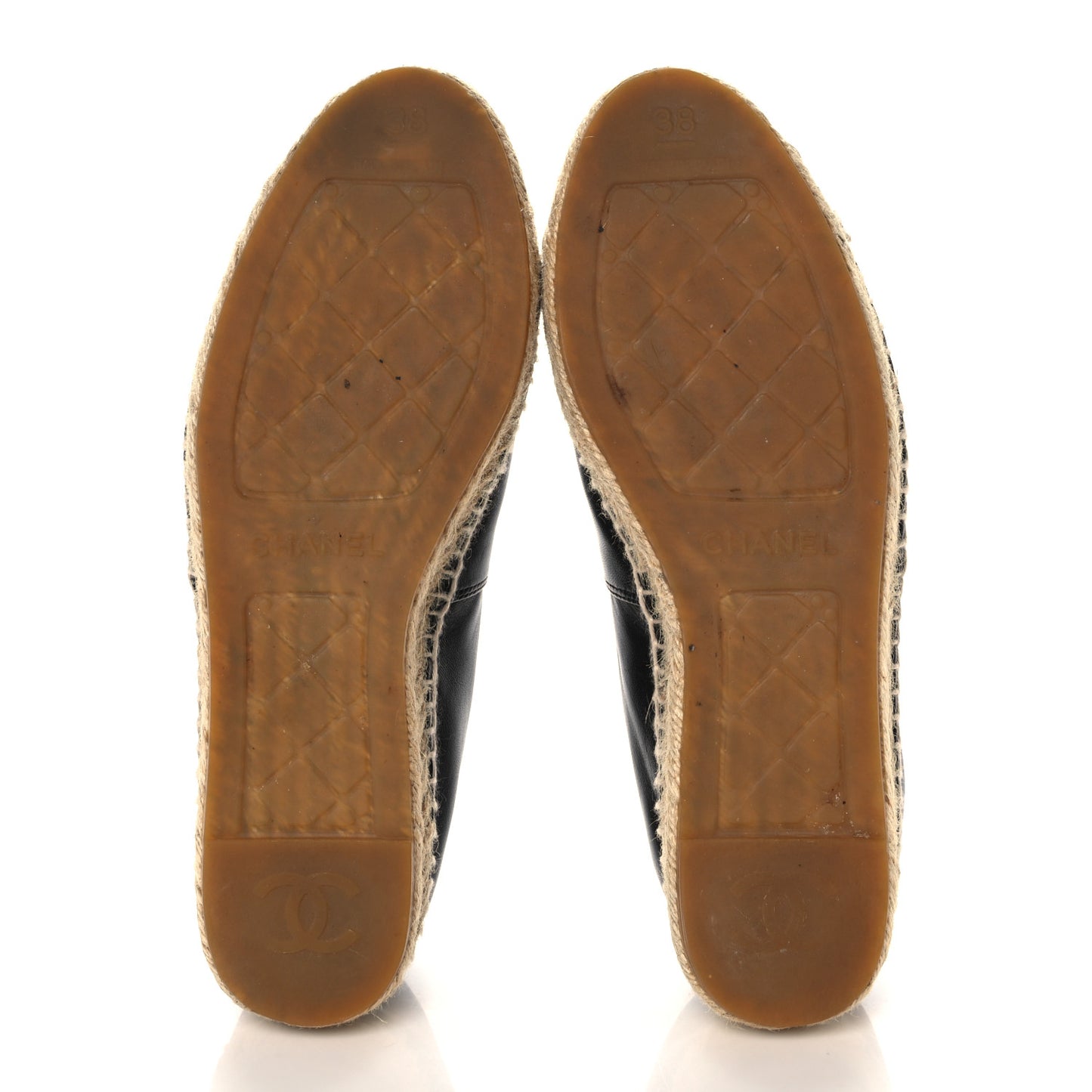 Lambskin CC Espadrilles 38 Black