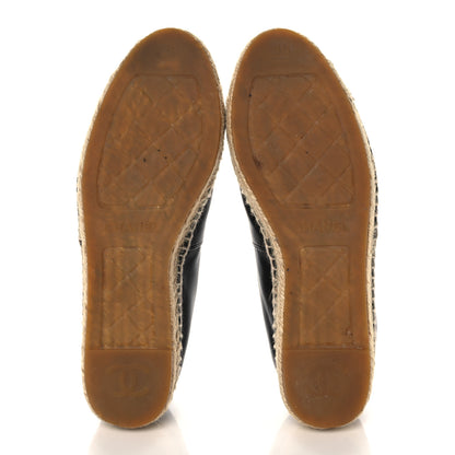 Chanel Lambskin CC Espadrilles 38 Black 5 of 10
