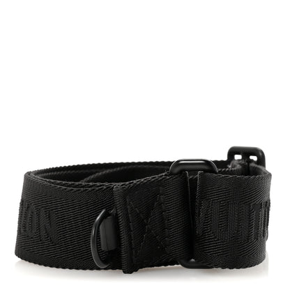 Louis Vuitton Nylon Calfskin Shoulder Strap Black Black 2 of 6