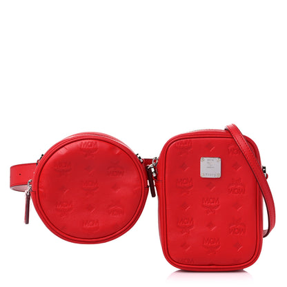 MCM Calfskin Ottomar Original Belt Bag Red Pink 1 of 11