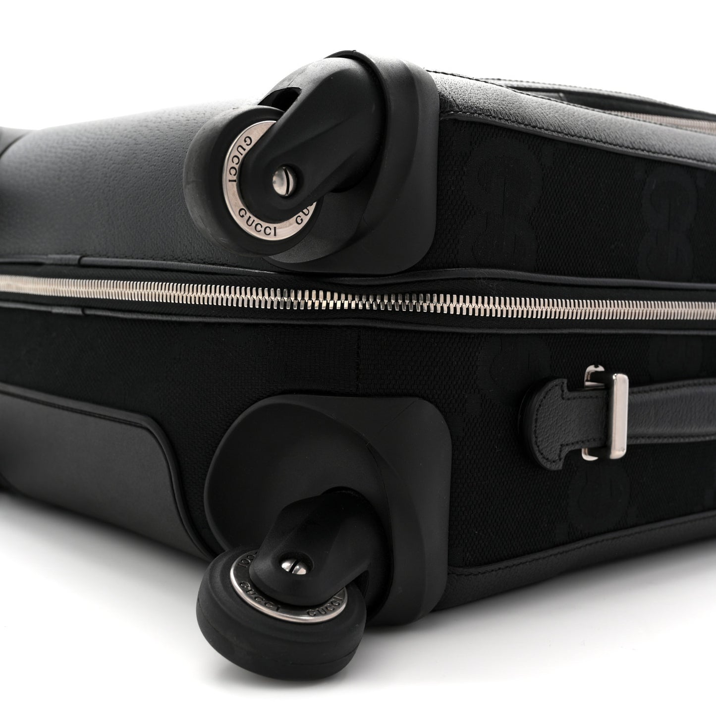 Monogram Jumbo GG Canvas Textured Calfskin Small Carry On Trolley Black