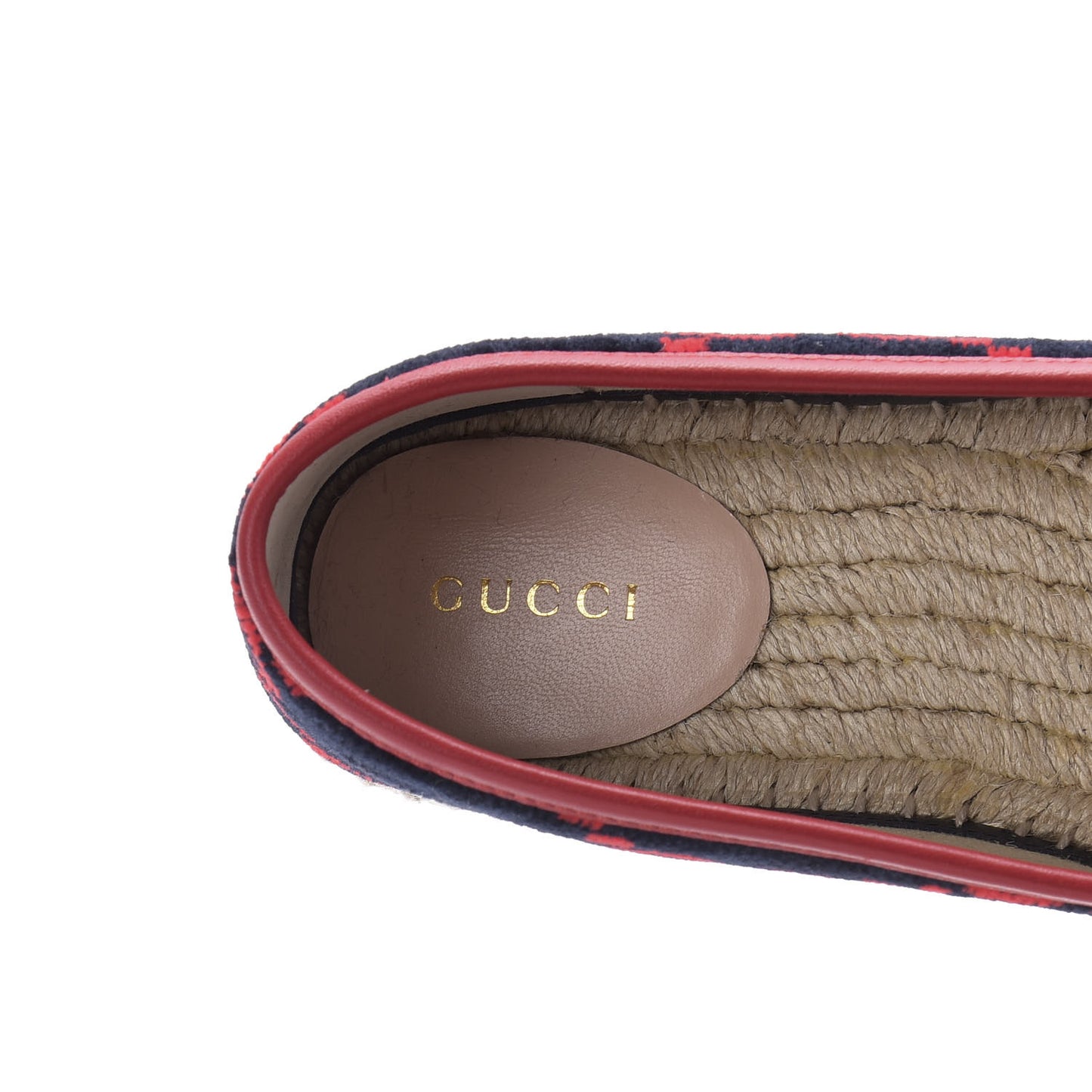 Terry Cloth GG Monogram Espadrilles 38 Blue Red