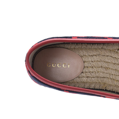 Gucci Terry Cloth GG Monogram Espadrilles 38 Blue Red 7 of 10