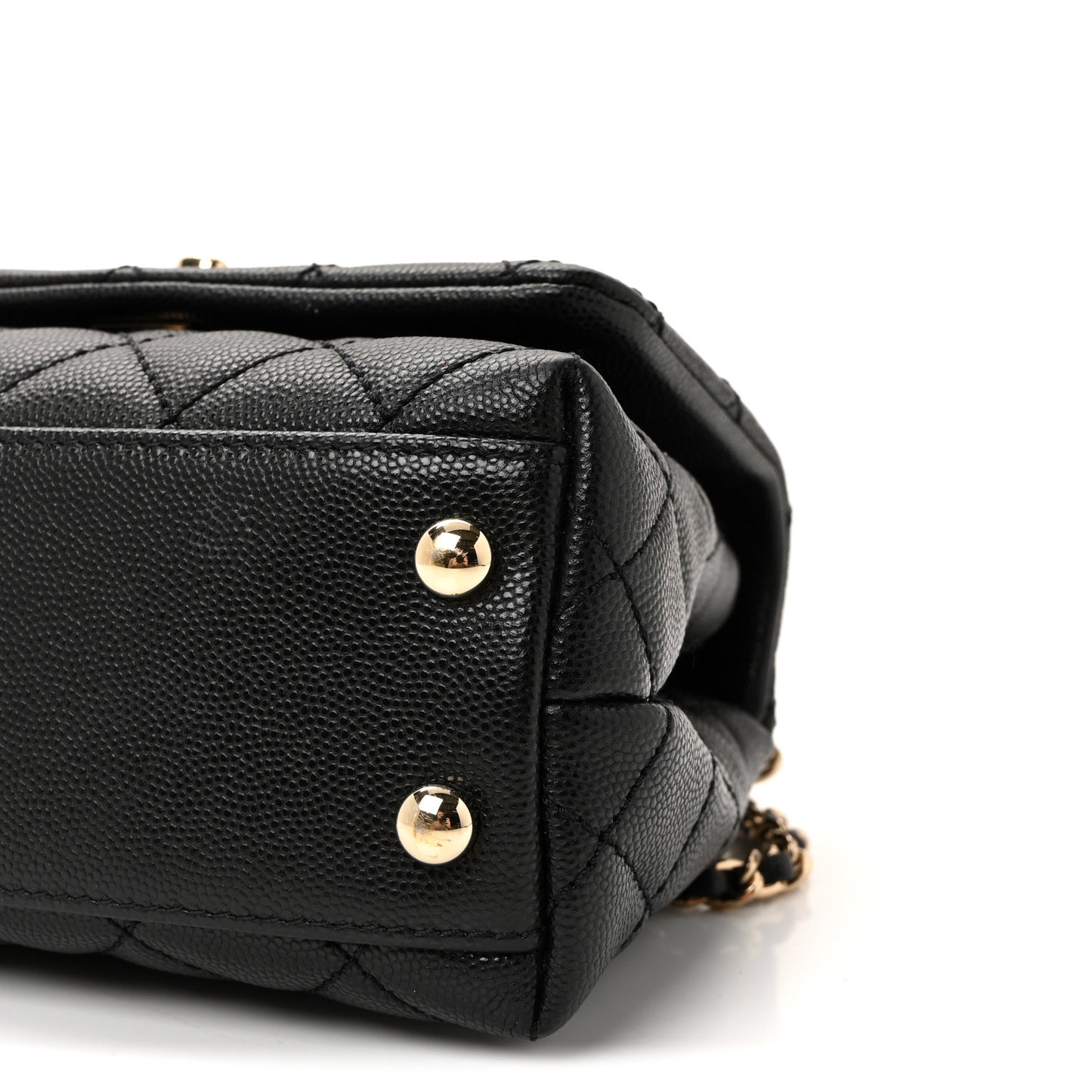 Caviar Quilted Extra Mini Coco Handle Flap Black