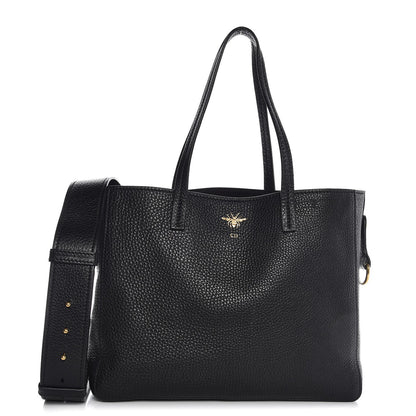 Christian Dior Grained Calfskin D-Bee Shopper Black 1 of 8