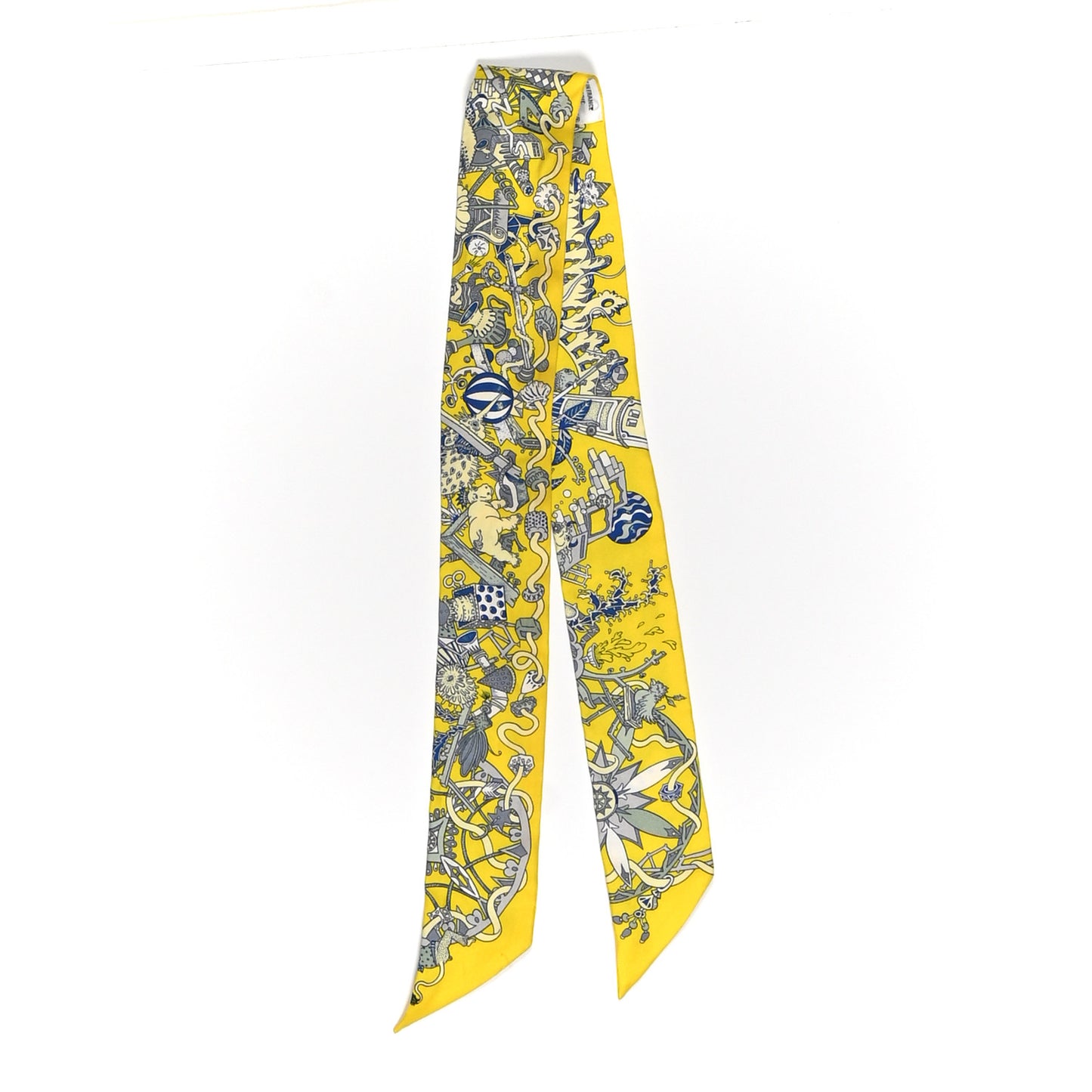 Silk La Folle Parade Twilly Jaune Vif Bleu Gris