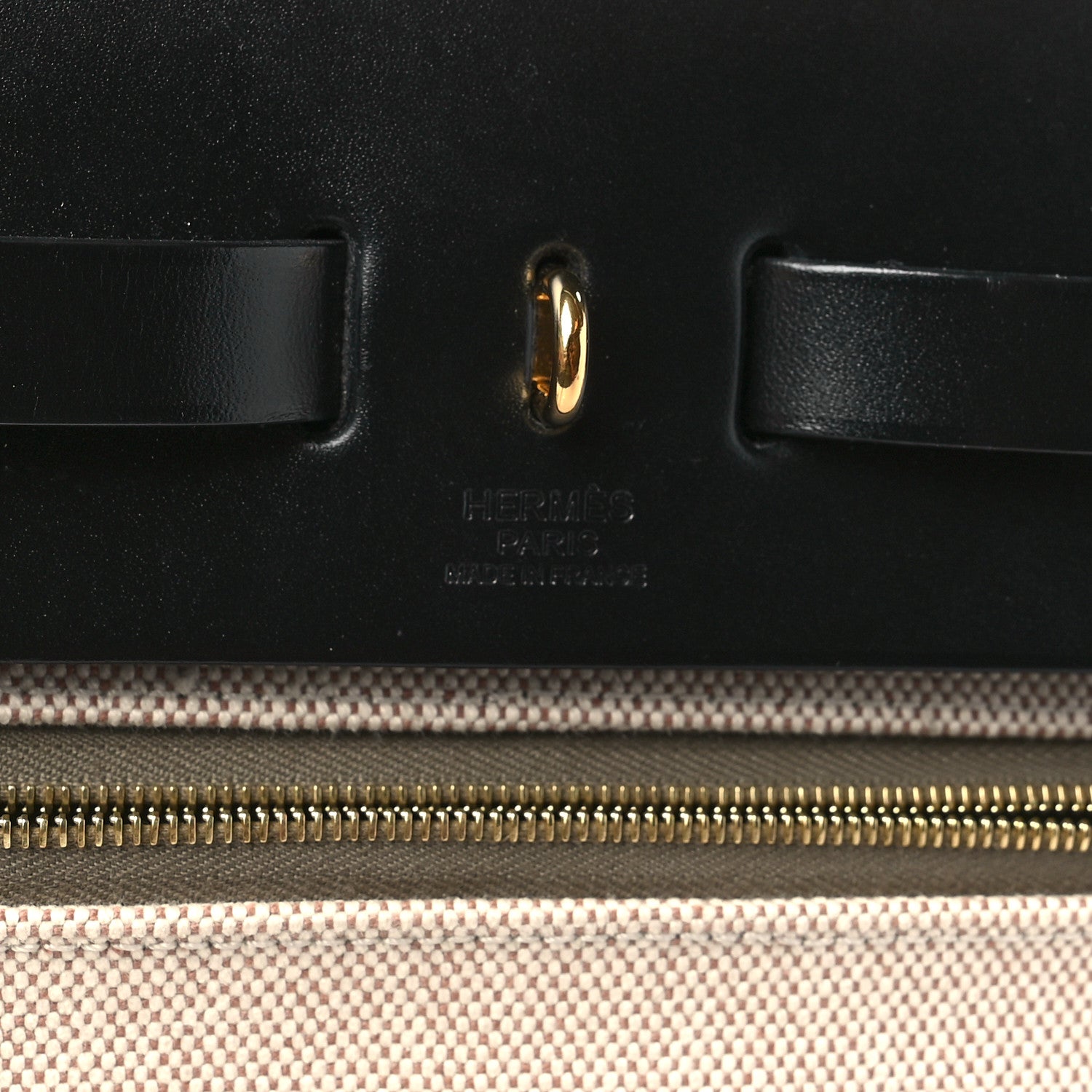 Hermes Toile H Berline Vache Hunter Herbag Zip PM 31 Kaki Black 8 of 11