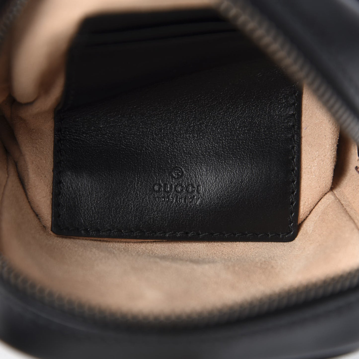 Calfskin Matelasse Mini GG Marmont Crossbody Bag Black