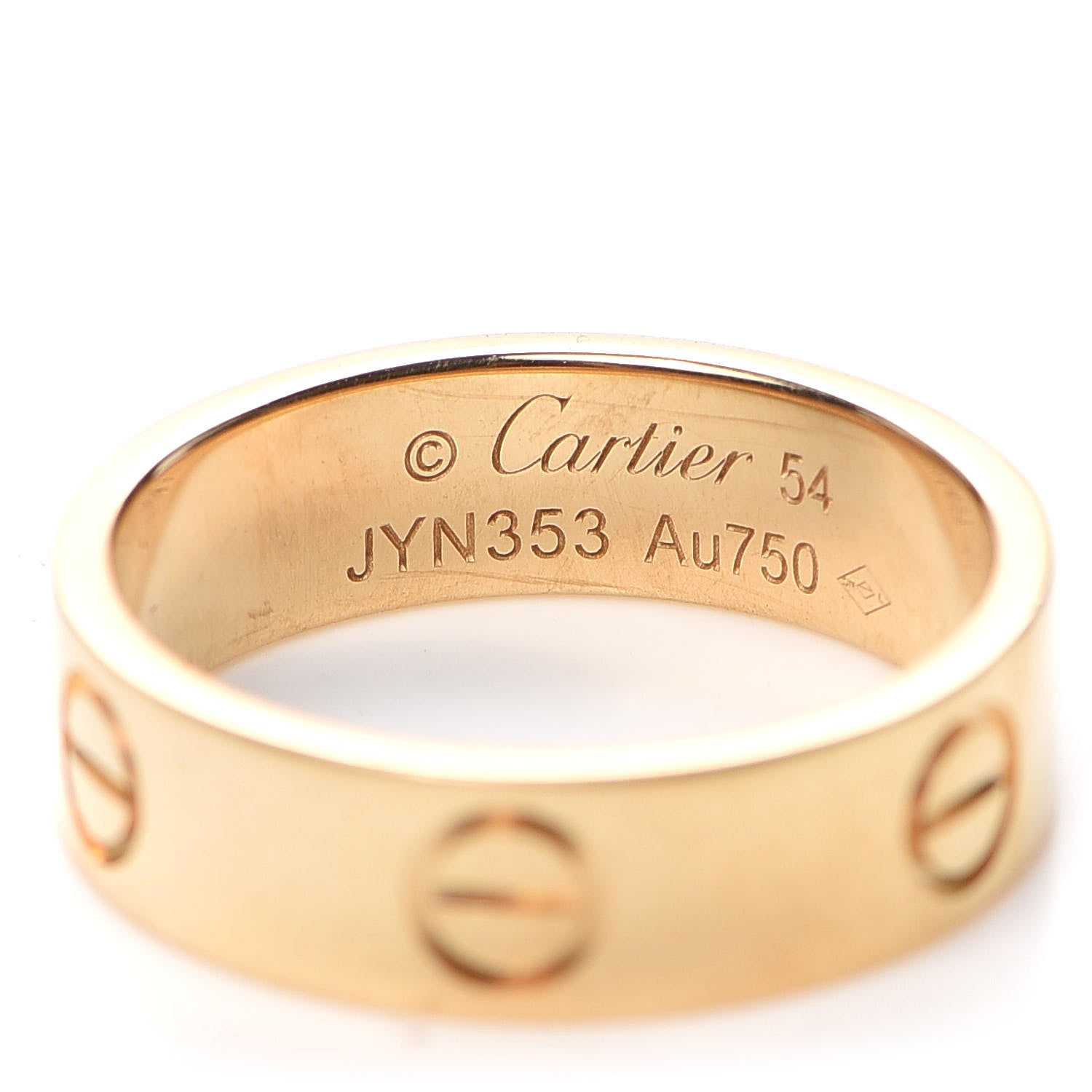 Cartier 18K Yellow Gold 5.5mm LOVE Ring 54 6.75 4 of 5
