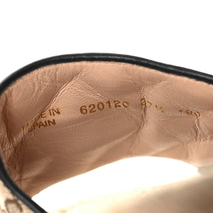 Gucci Monogram Matelasse GG Marmont Espadrille 20mm Slide Sandals 37.5 Beige Ebony Black 7 of 9
