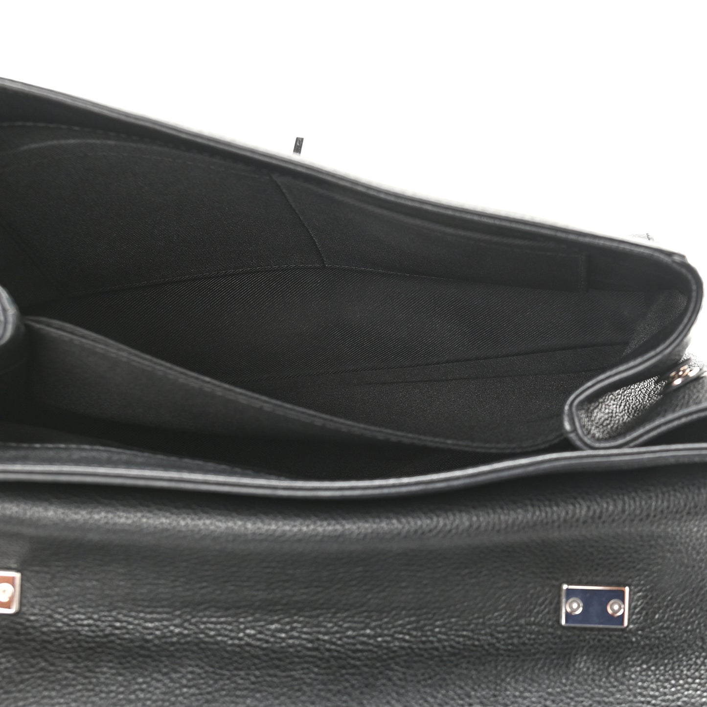 Soft Calfskin Lockme II Top Handle Black