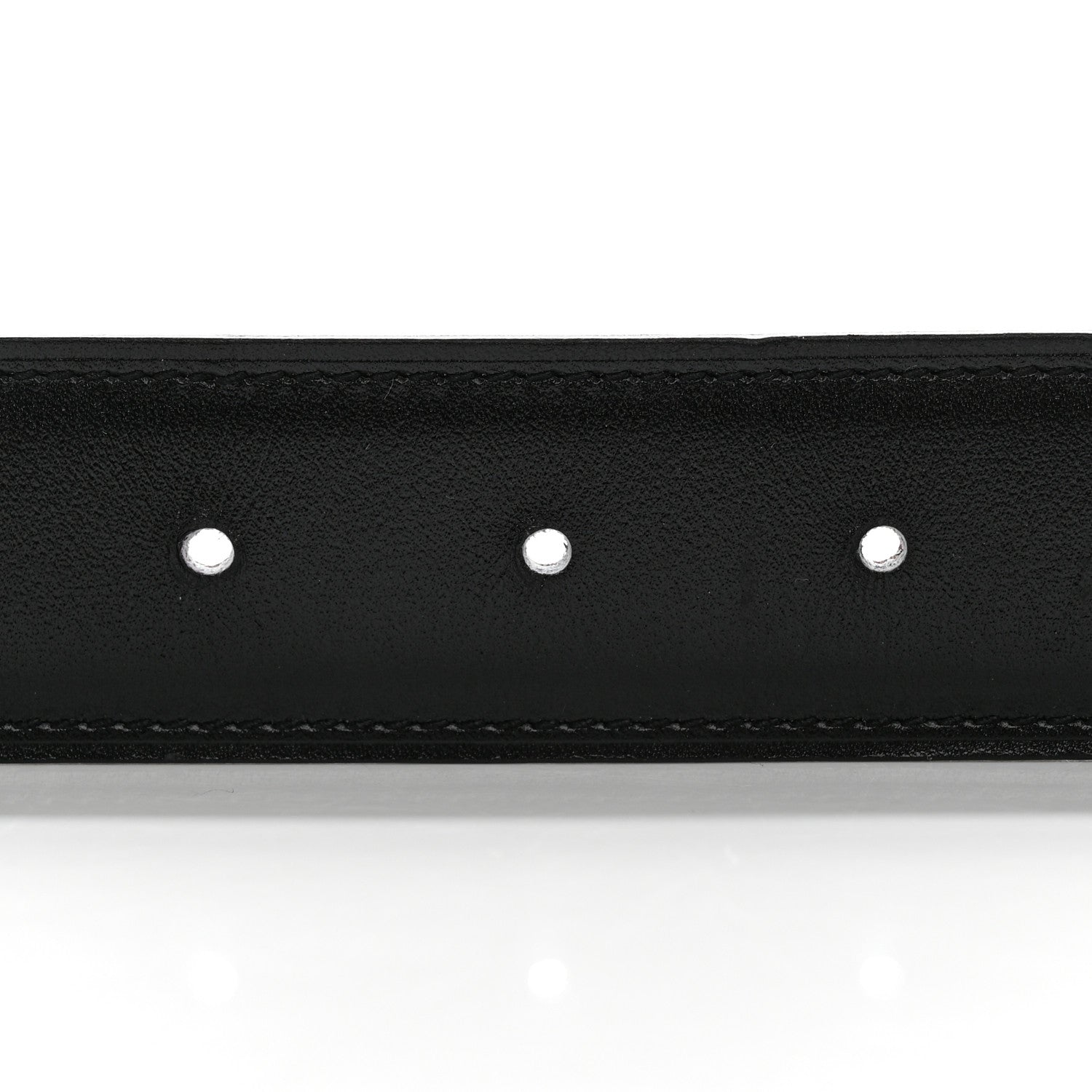 Hermes Box Togo 32mm H Belt 80 32 Black Chocolate 3 of 7