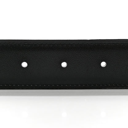 Hermes Box Togo 32mm H Belt 80 32 Black Chocolate 3 of 7