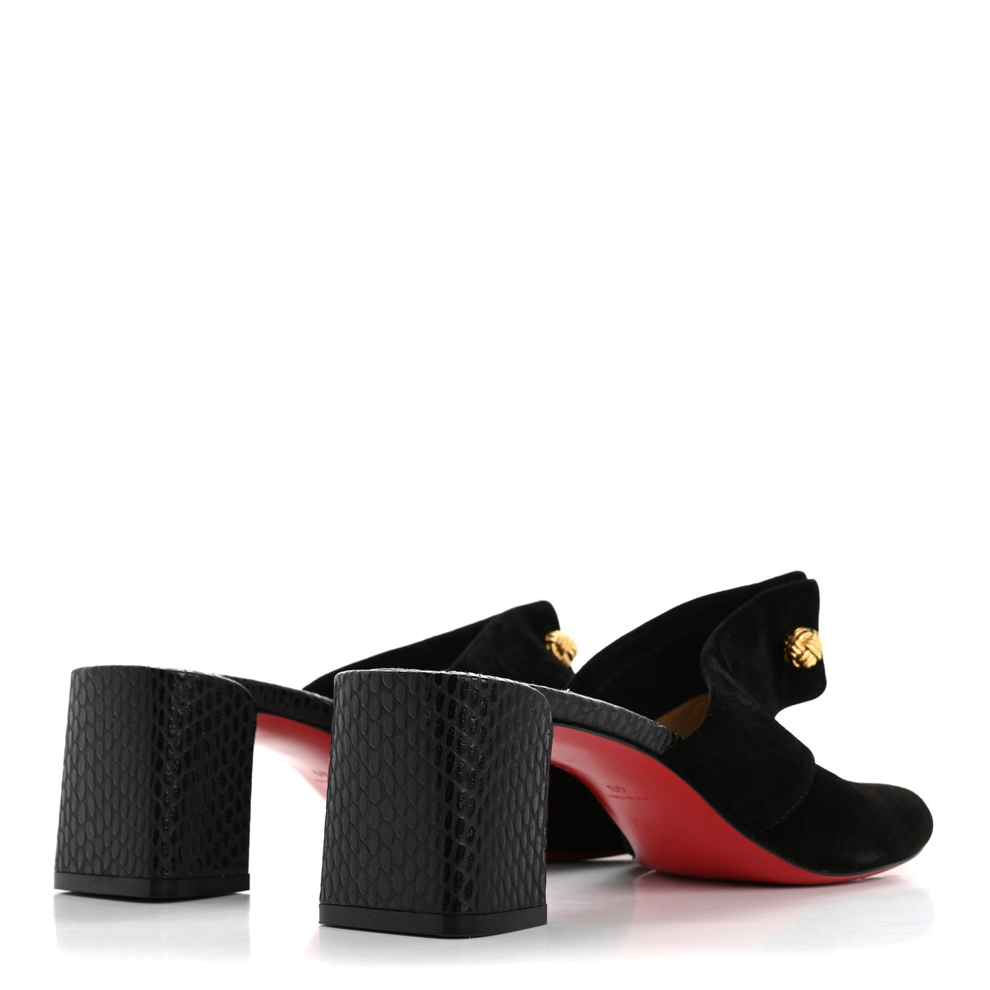 Veau Velours Calfskin Jurassic Stanis Love 55 Sandals 40 Black