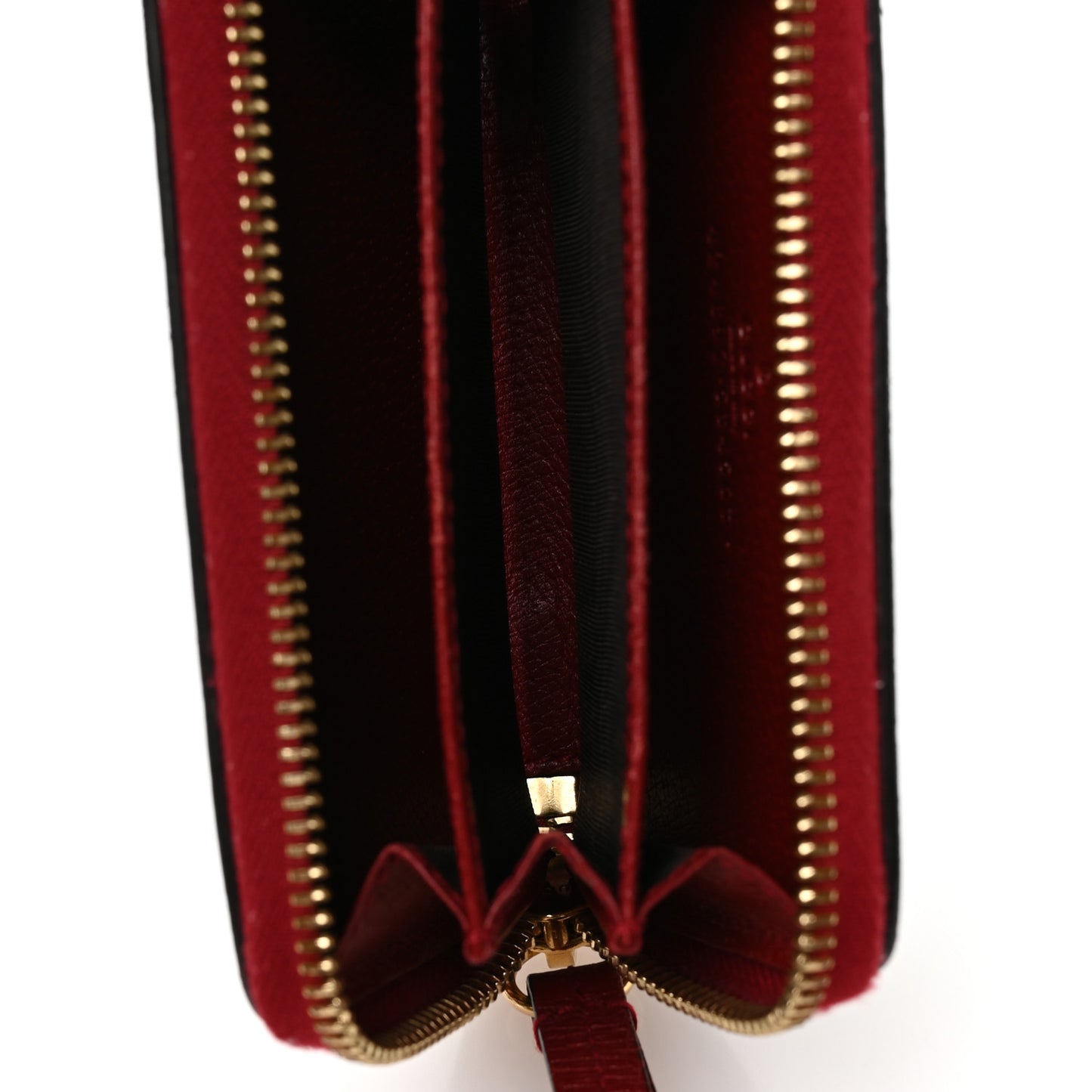 GG Supreme Monogram Tian Zip Around Card Case Wallet Beige Multicolor Red