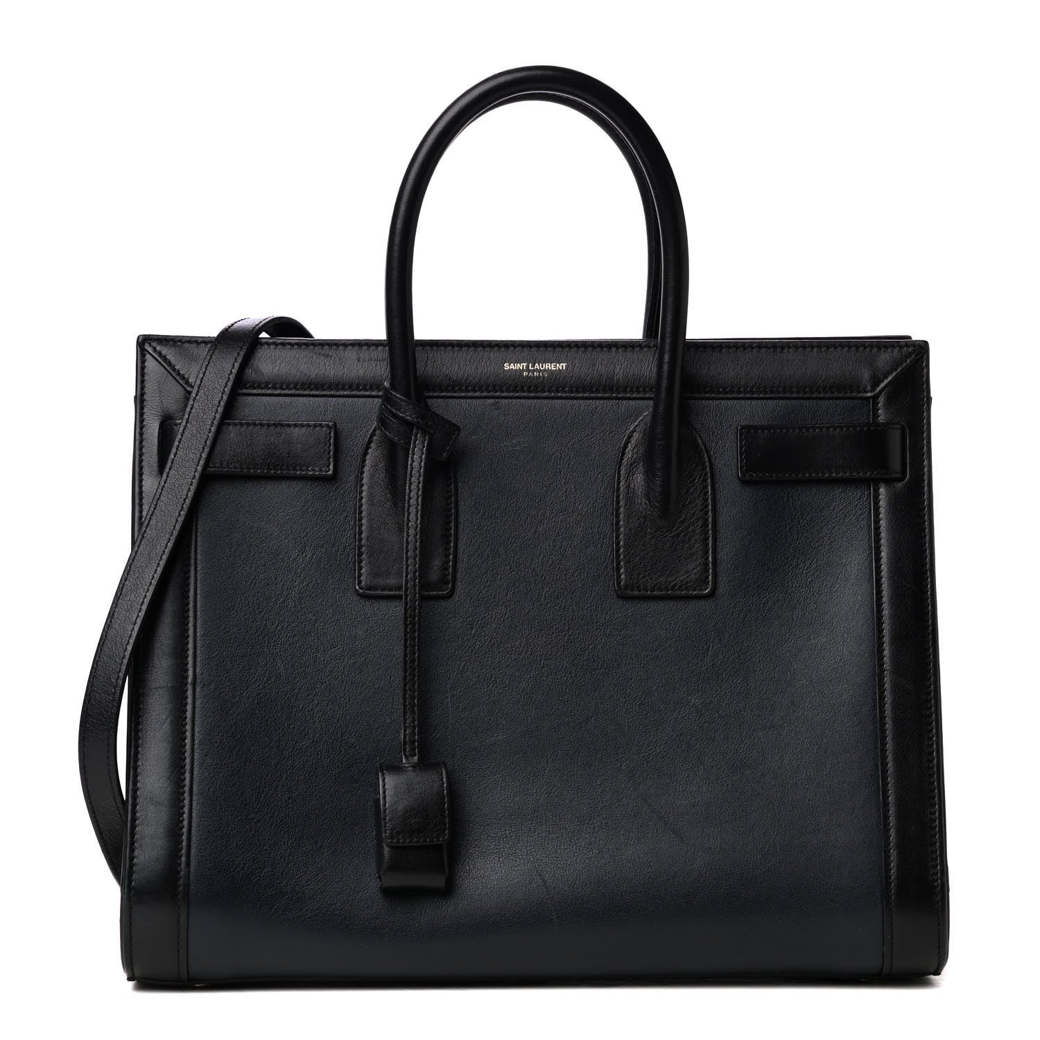 Saint Laurent Calfskin Small Bi-Color Sac De Jour Marine Black 1 of 4
