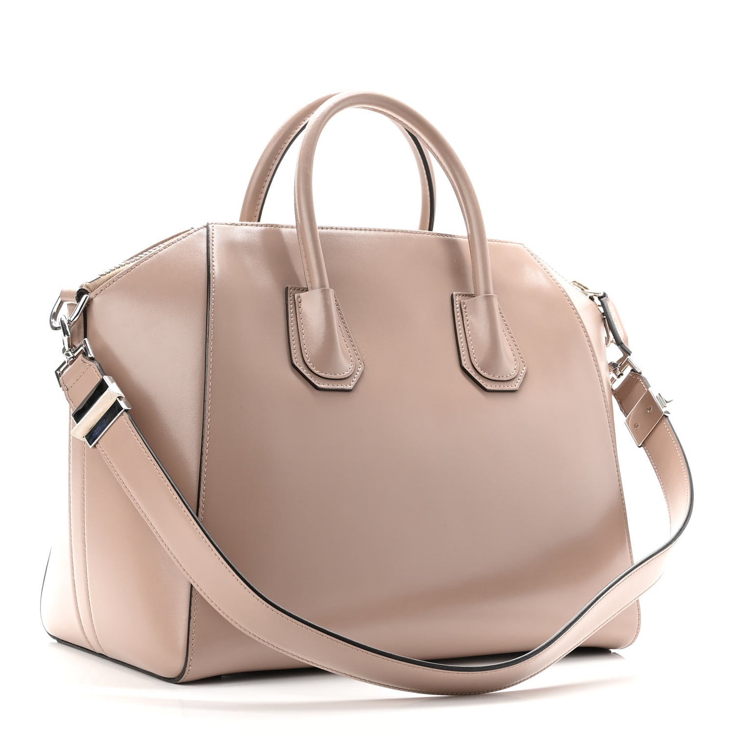 Shiny Lord Calfskin Medium Antigona Taupe
