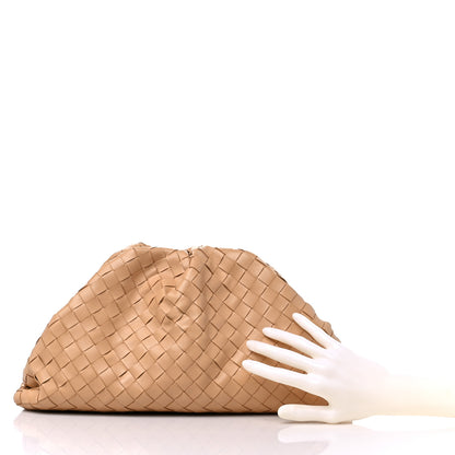 Bottega Veneta Nappa Maxi Intrecciato The Pouch Oversized Clutch Almond 2 of 10
