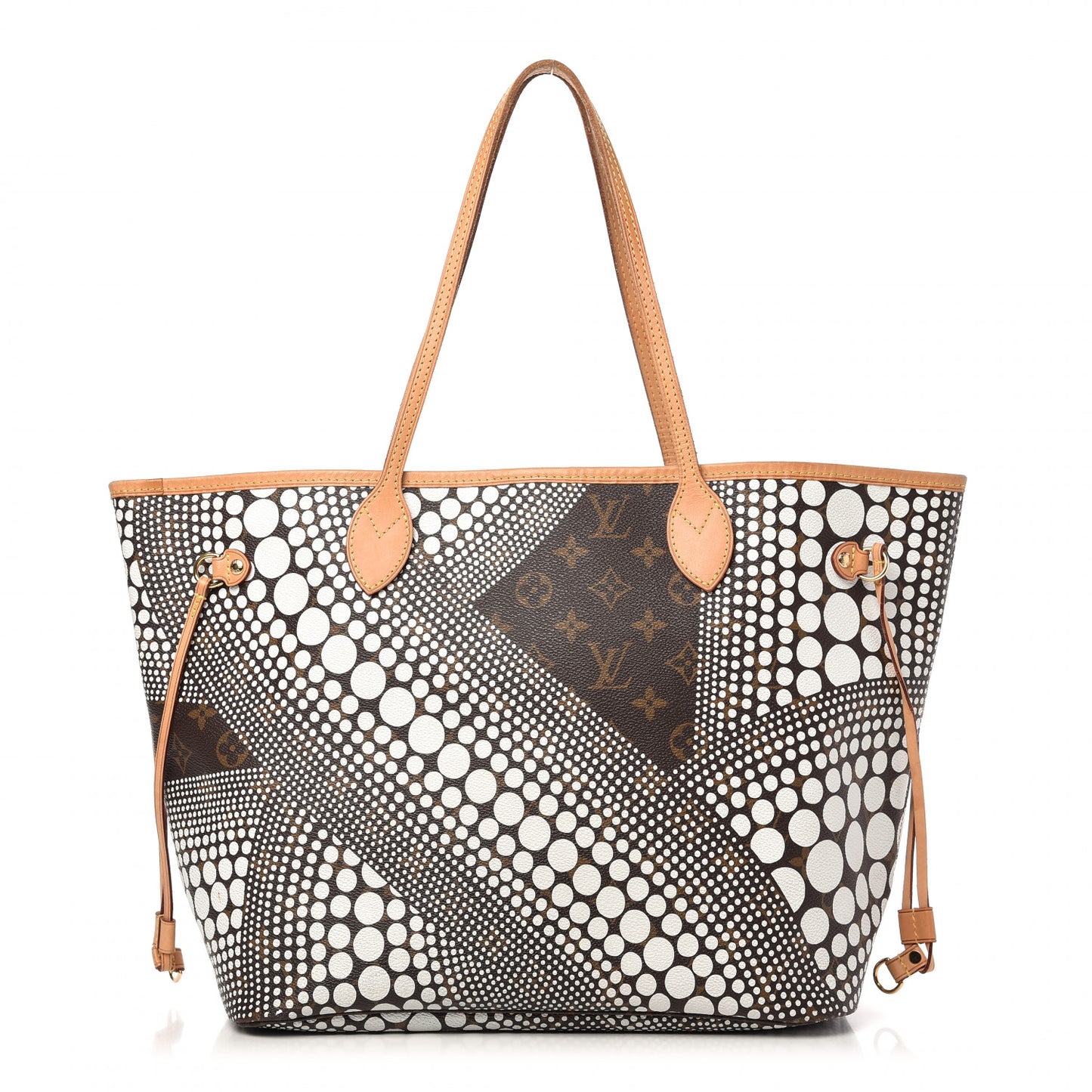 Monogram Kusama Waves Neverfull MM White