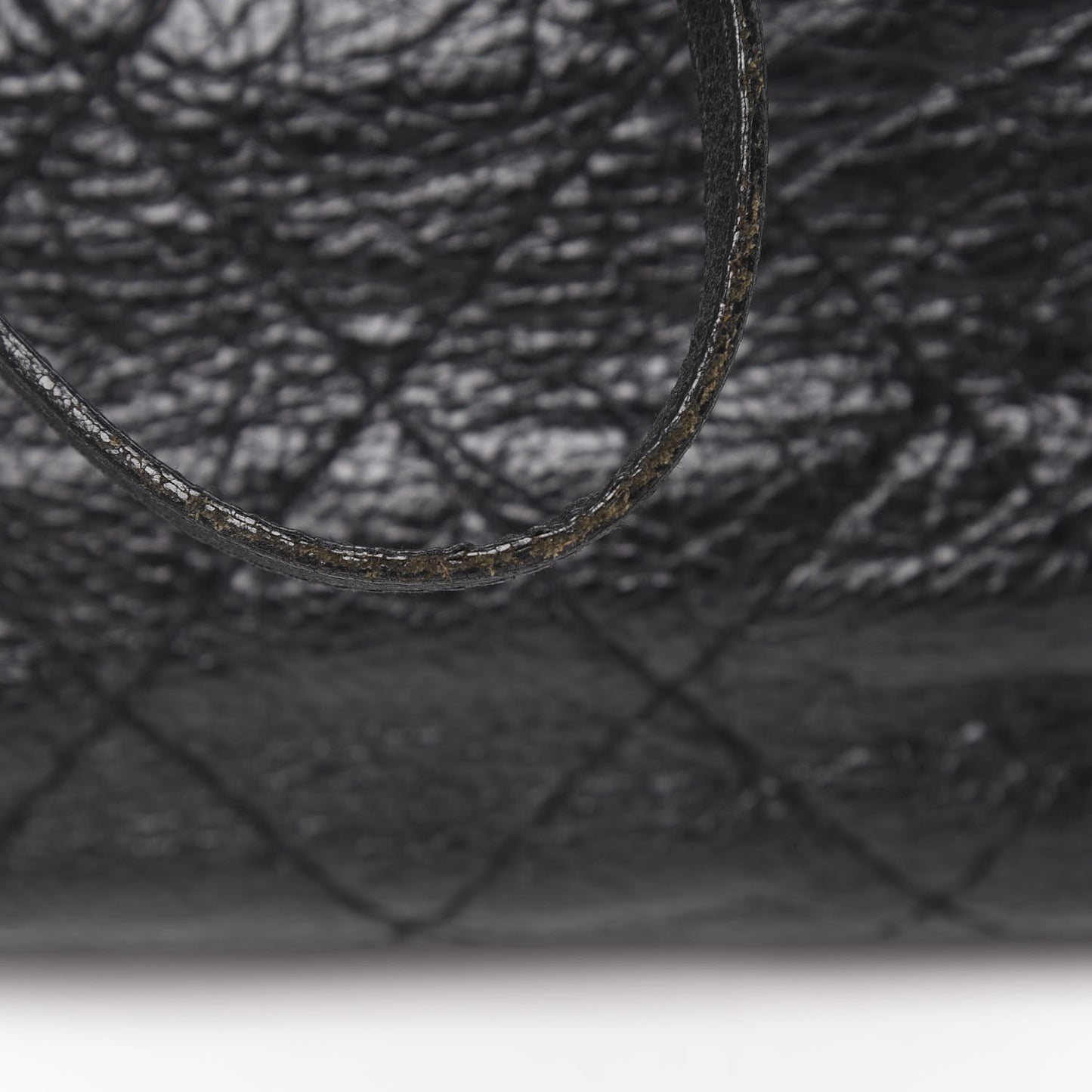 Glazed Calfskin Large On The Road Tote Black