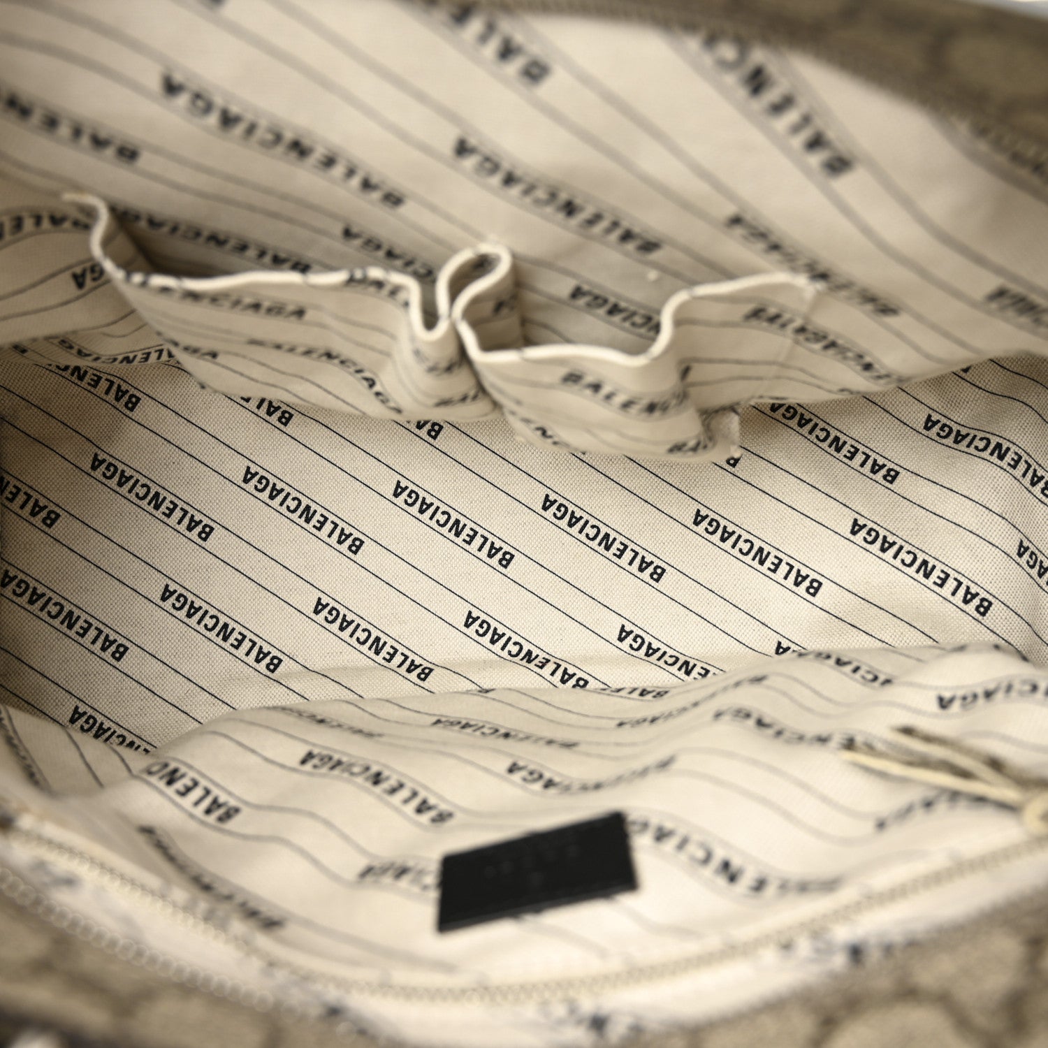 Balenciaga X GUCCI GG Supreme Monogram Neo Classic Silver Hardware City Beige Ebony 5 of 9