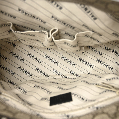 Balenciaga X GUCCI GG Supreme Monogram Neo Classic Silver Hardware City Beige Ebony 5 of 9
