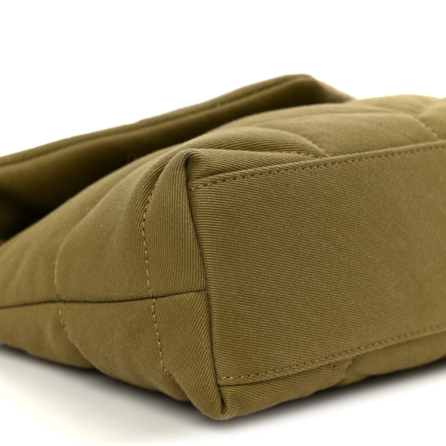 Canvas Quilted Toy Loulou Puffer Monogram Chain Satchel Fir Green
