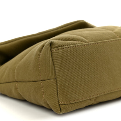 Saint Laurent Canvas Quilted Toy Loulou Puffer Monogram Chain Satchel Fir Green 9 of 10
