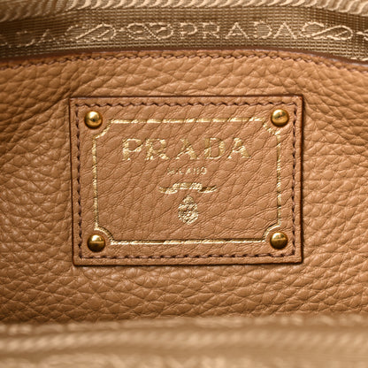 Prada Vitello Daino Front Pocket Shopping Tote Noisette 6 of 9