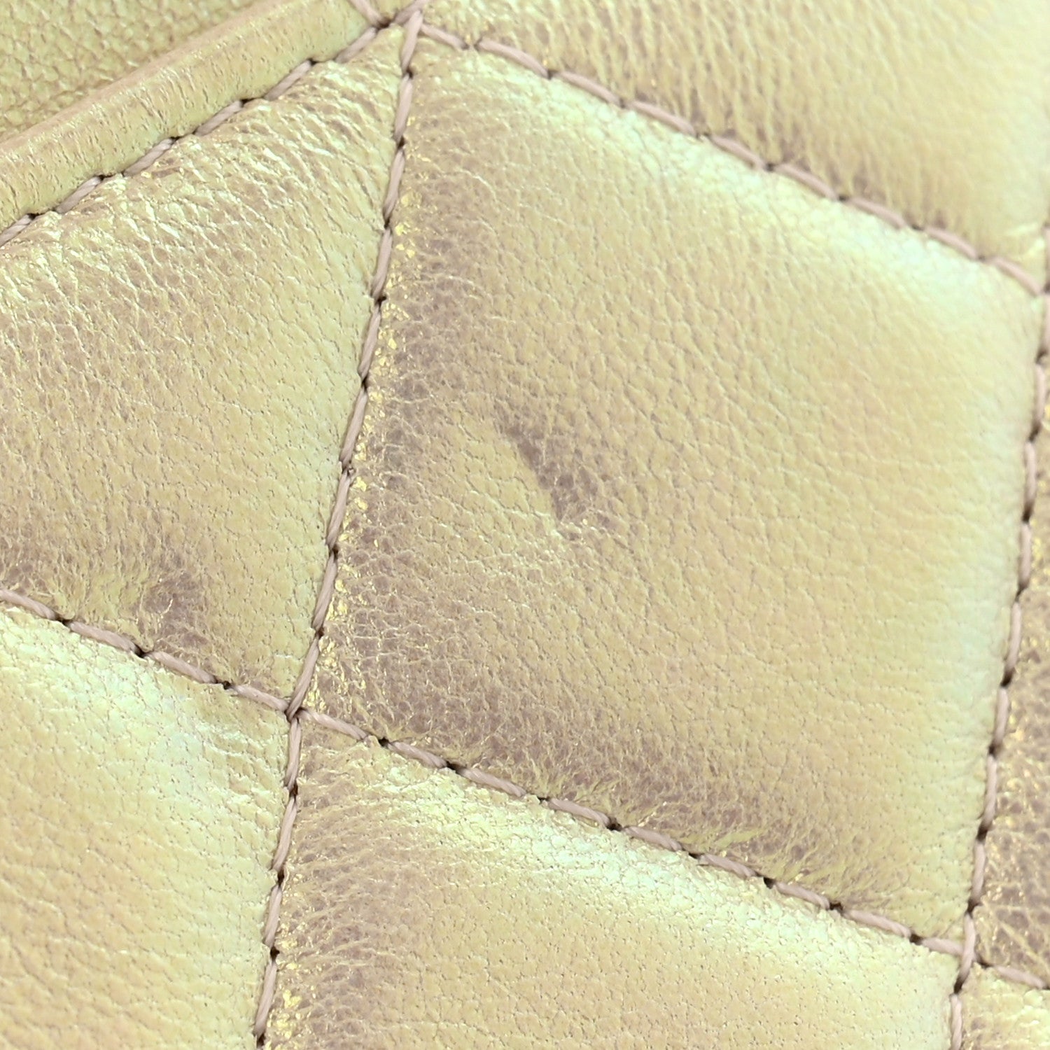 Chanel Iridescent Lambskin Quilted Wallet On Chain WOC Ivory 12 of 14