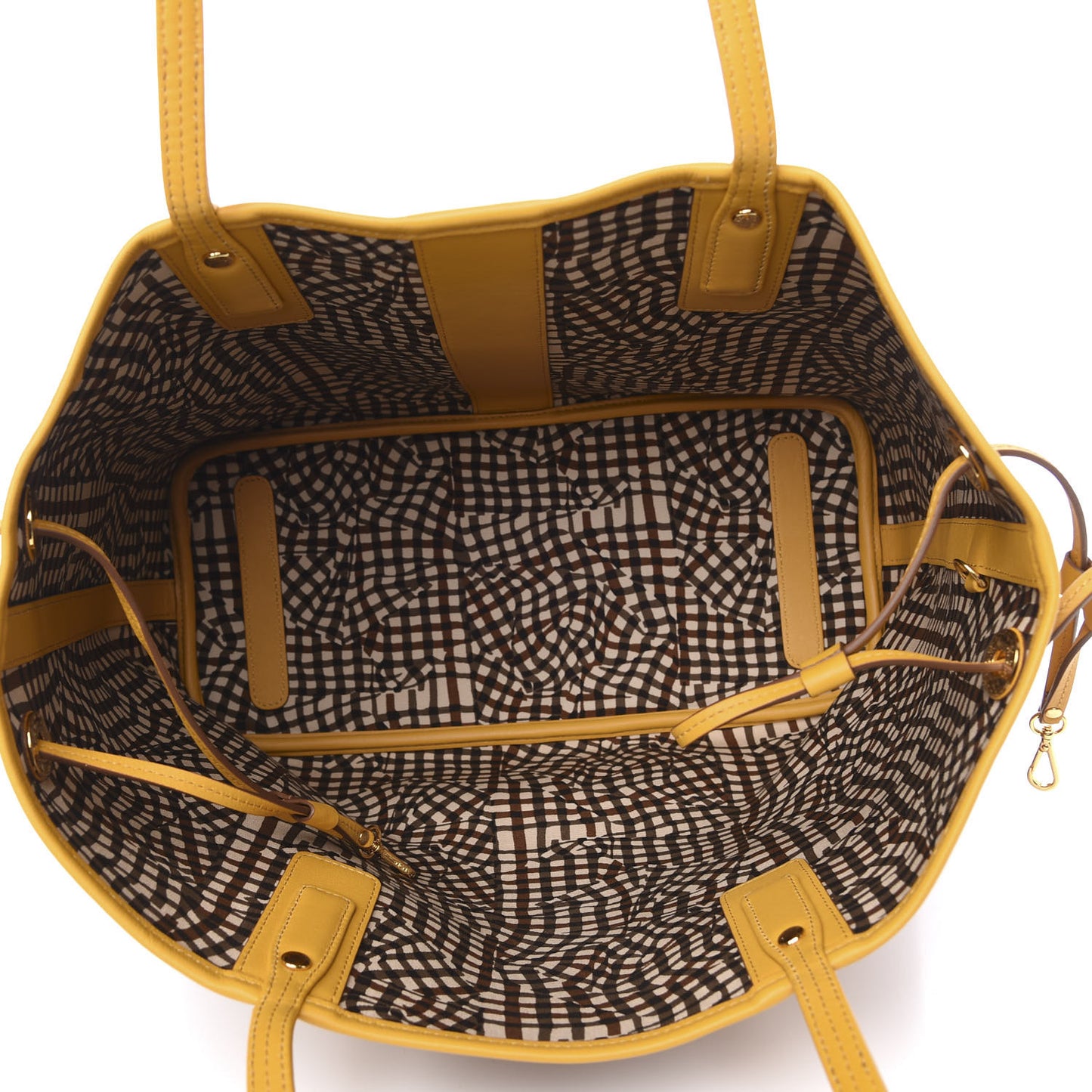 Visetos Medium Liz Reversible Shopper Tote Cognac Yellow