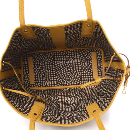 MCM Visetos Medium Liz Reversible Shopper Tote Cognac Yellow 8 of 11