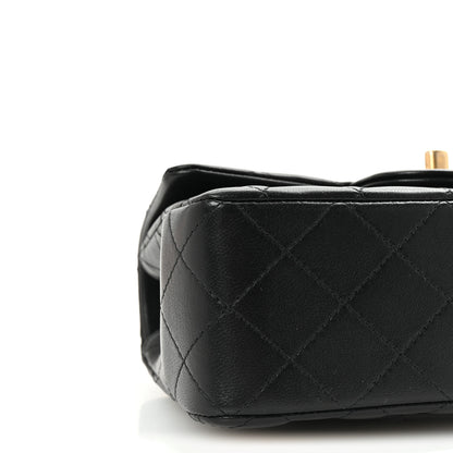 Chanel Lambskin Quilted Metal Mini Top Handle Rectangular Flap Black 8 of 9
