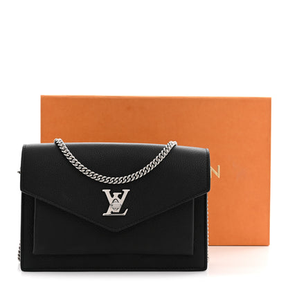Louis Vuitton Soft Calfskin My Lockme Chain Pochette Black 10 of 10