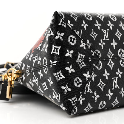 Louis Vuitton Calfskin Catogram Alma Souple MM Black 9 of 10