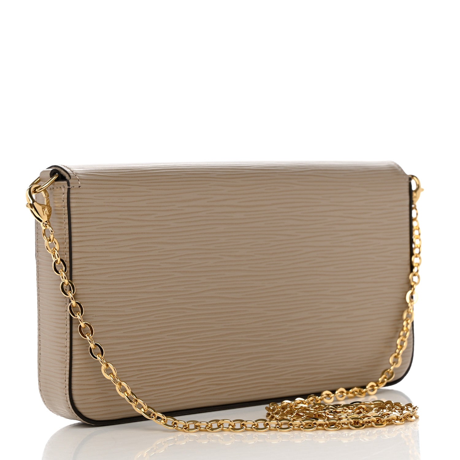 Louis Vuitton Epi Felicie Pochette Chain Wallet Galet 4 of 19