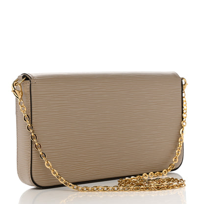 Louis Vuitton Epi Felicie Pochette Chain Wallet Galet 4 of 19