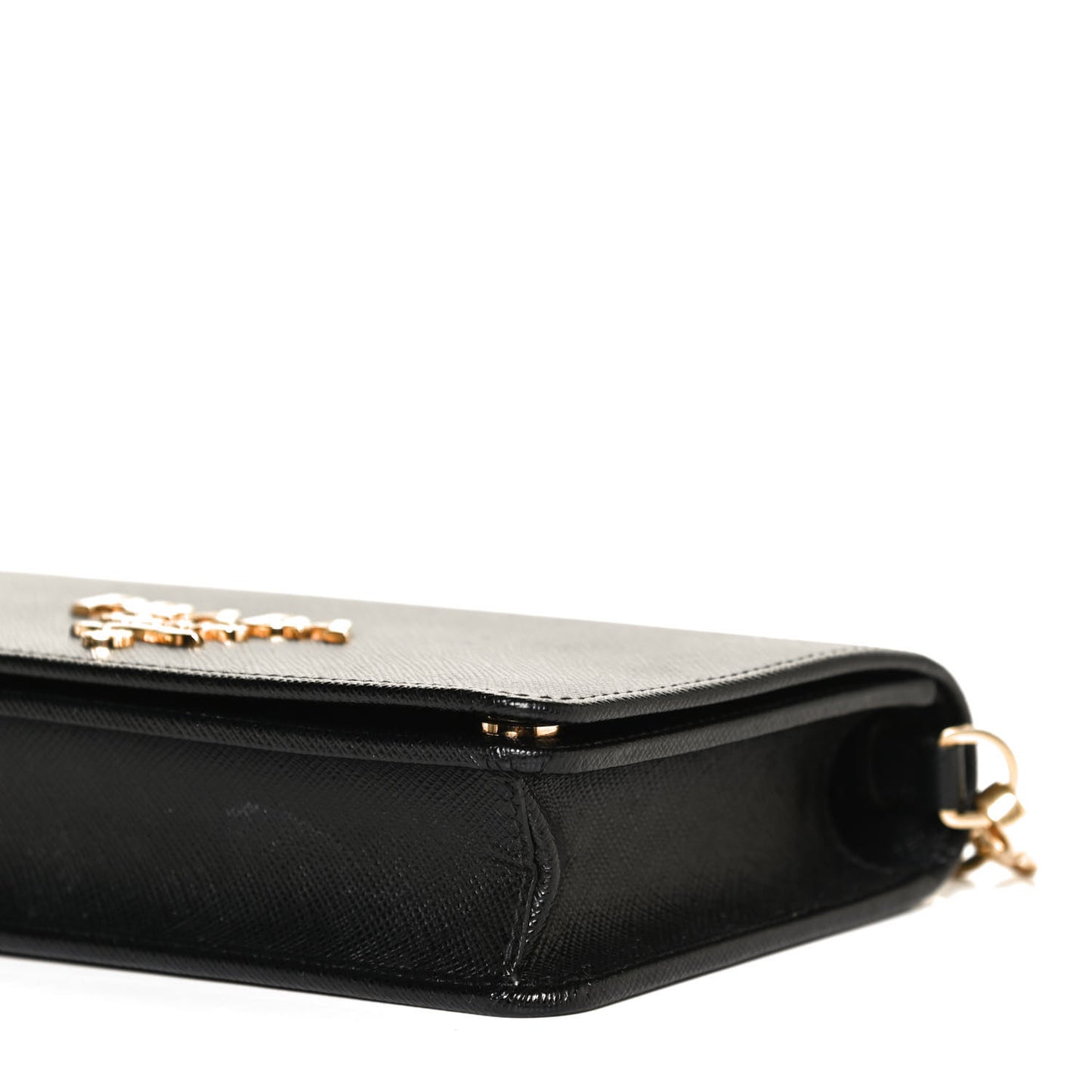 Saffiano Lux Mini Crossbody Bag Black
