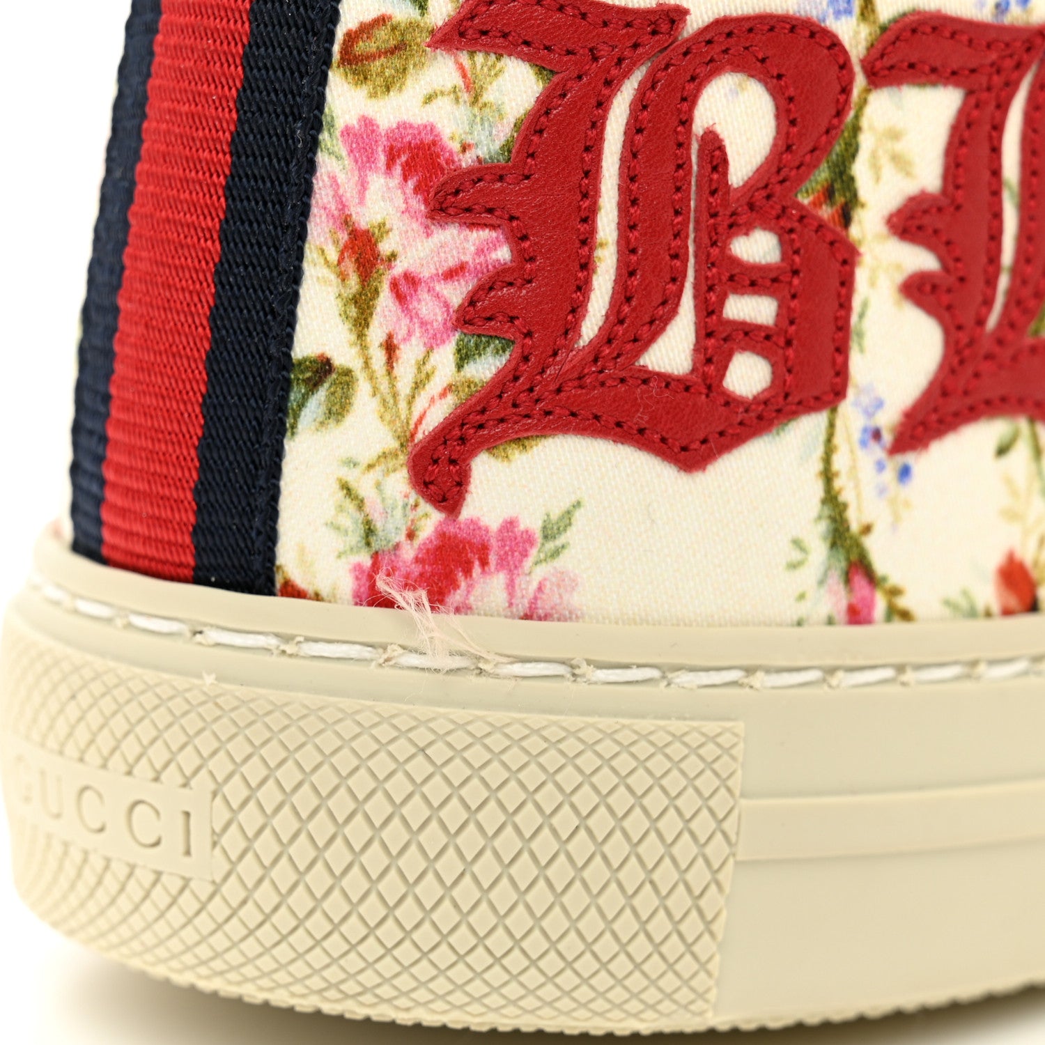 Gucci Canvas Romantic Print Major Blind For Love High Top Sneakers 38 Ivory 9 of 10