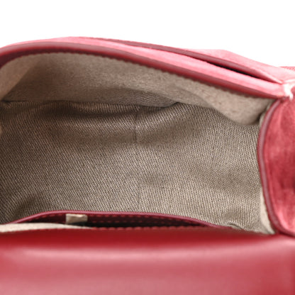 Chloe Suede Small Marcie Saddle Bag Dark Ruby 5 of 17