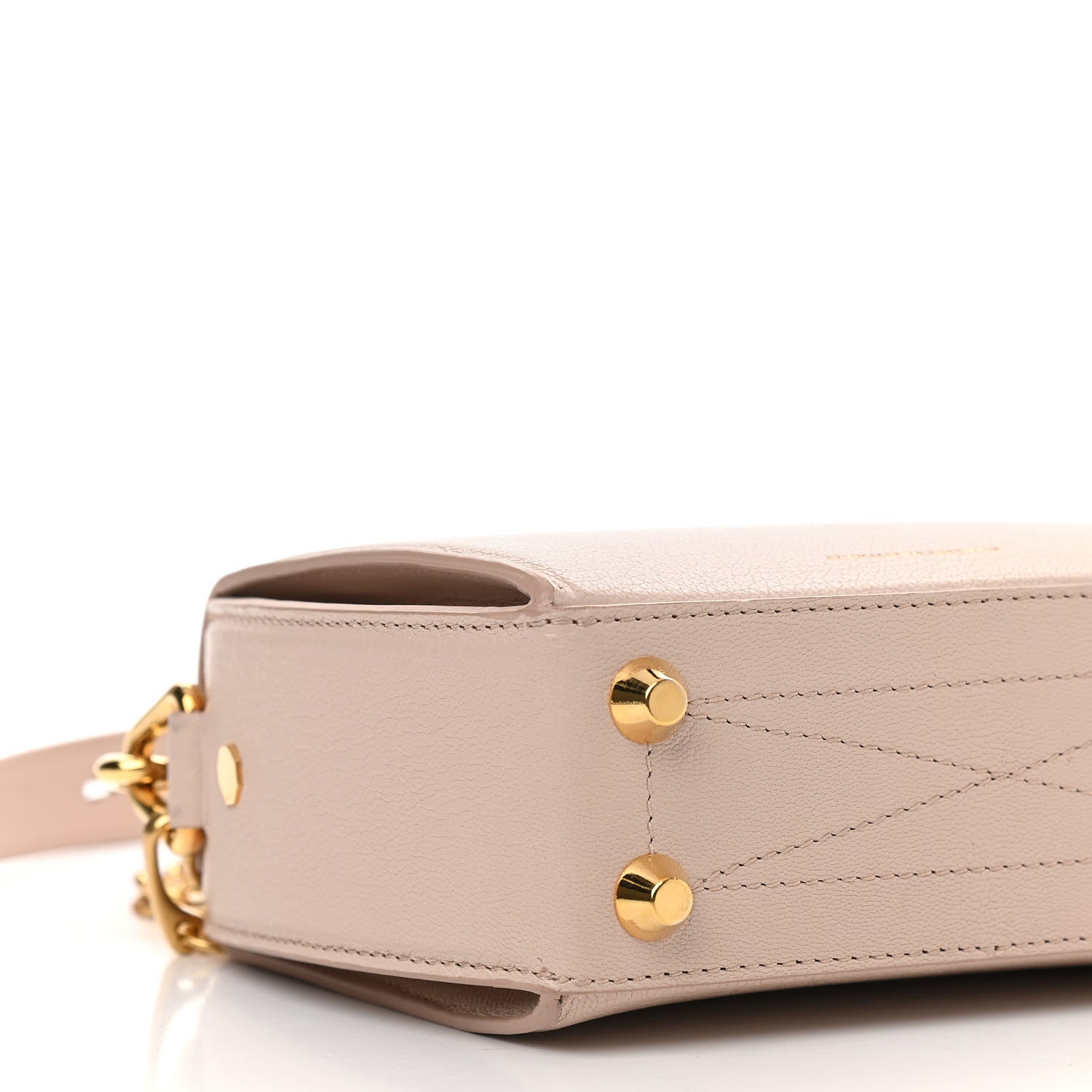 Alexander McQueen Fine Grain Goatskin Box Shoulder Bag 19 Nude 12 of 13