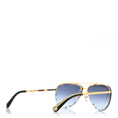 Louis Vuitton The Party Aviator Gradient Sunglasses Z2349U Blue 4 of 7