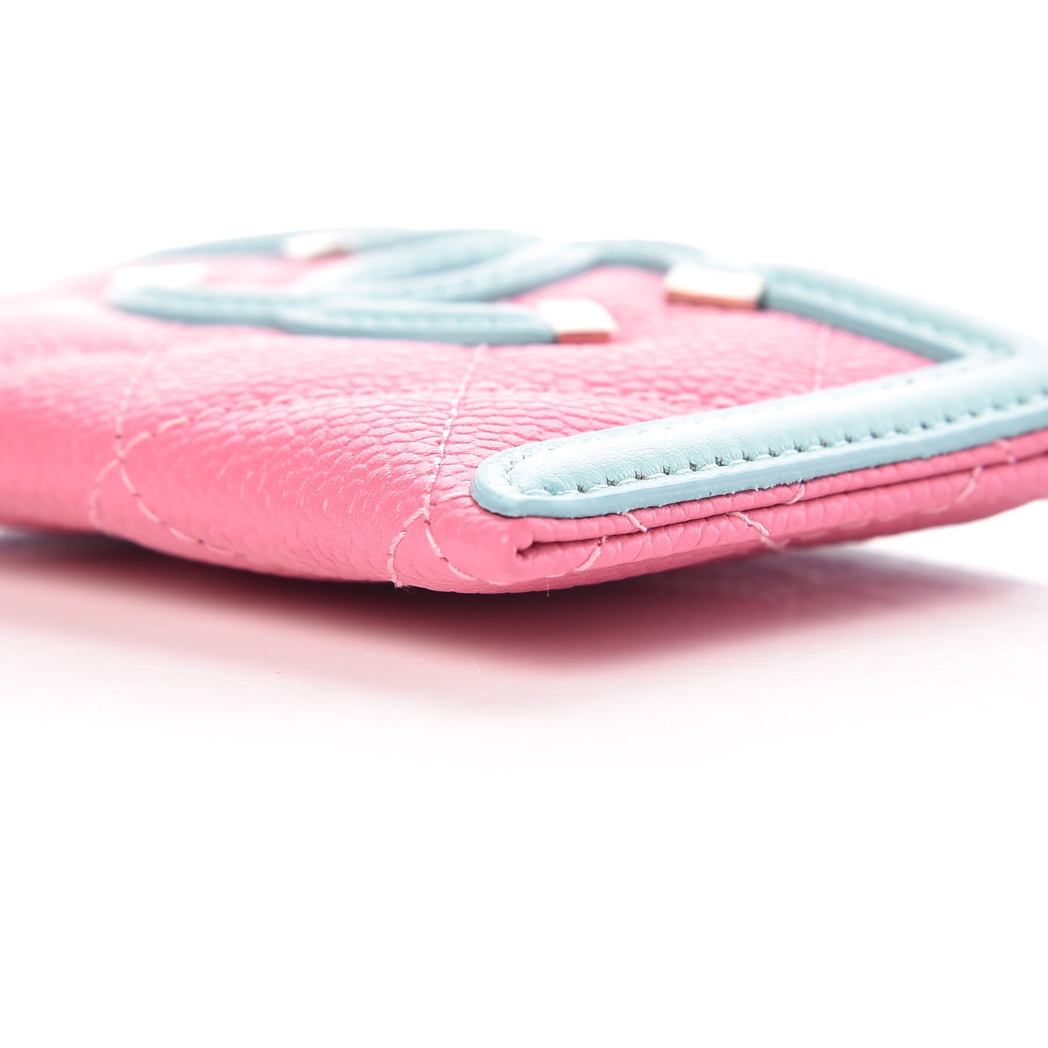 Chanel Caviar Quilted CC Filigree Card Holder Pink Blue Green 9 of 10