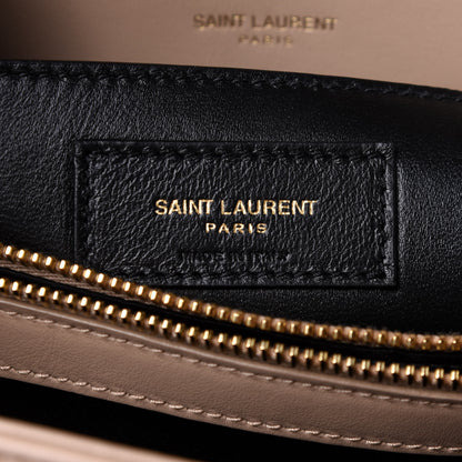 Saint Laurent Calfskin Y Quilted Monogram Small Loulou Chain Satchel Dark Beige 7 of 10