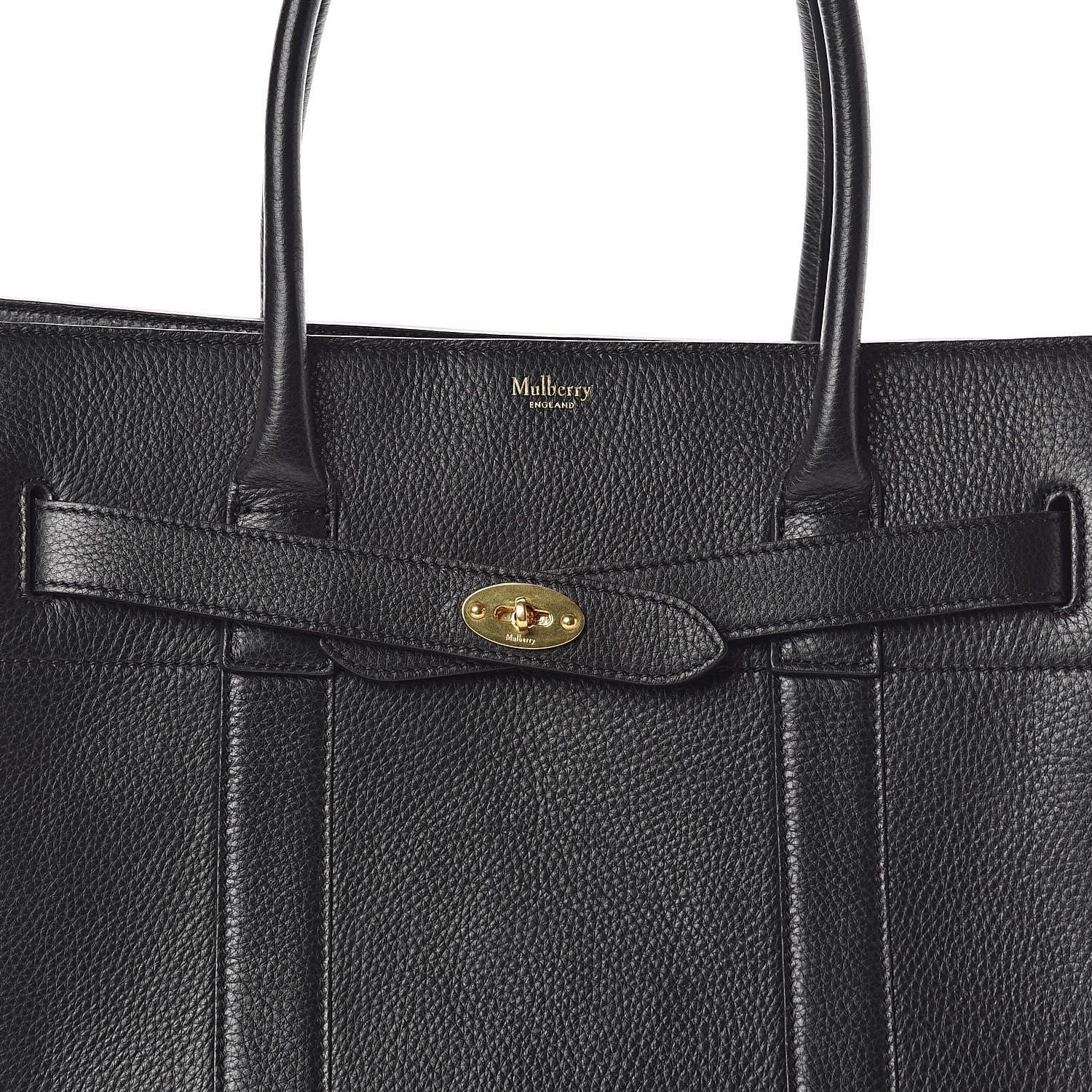Mulberry Classic Grain Bayswater Zip Tote Black 7 of 9